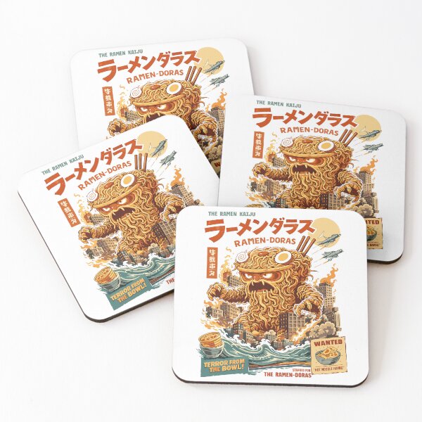 Item preview, Ramen Kaiju Ramen-Doras Vintage Poster designed and sold by Matinez Pink.