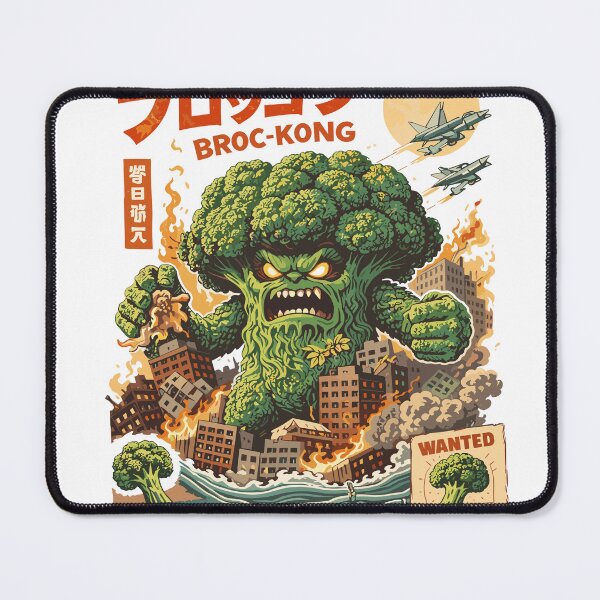 Item preview, The Broccoli Kaiju Broc-Kong Vintage Poster designed and sold by Matinez Pink.