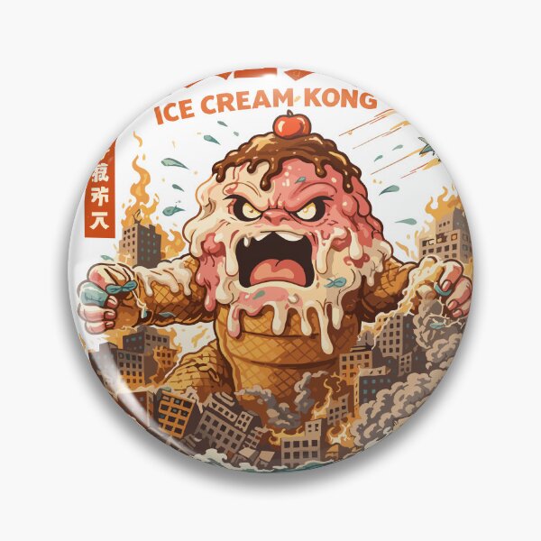 Item preview, The Ice Cream Kaiju Ice Cream-Kong Poster designed and sold by Matinez Pink.