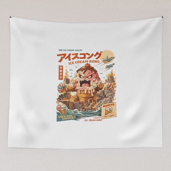 Item preview, The Ice Cream Kaiju Ice Cream-Kong Poster designed and sold by Matinez Pink.