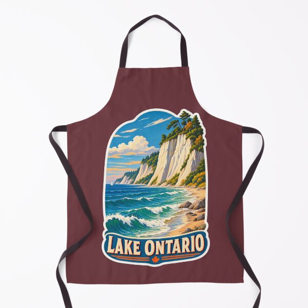 Item preview, Lake Ontario Vintage Canadian Waterfront Great Lakes Prints designed and sold by PinUpPizzazz.