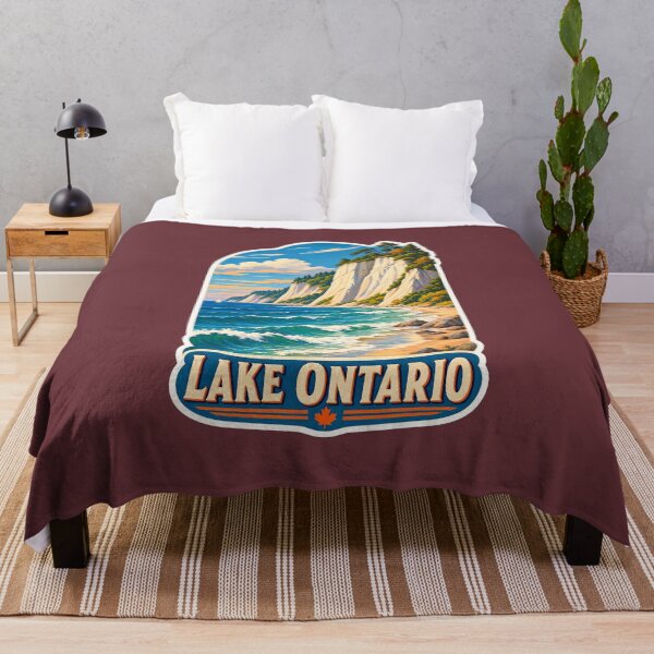 Item preview, Lake Ontario Vintage Canadian Waterfront Great Lakes Prints designed and sold by PinUpPizzazz.