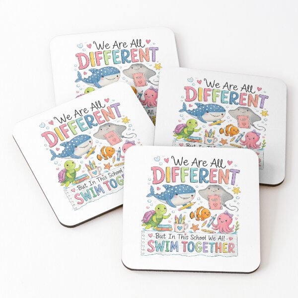 Item preview, We are All Different But in This School We All Swim Together T-Shirt designed and sold by gidget-gadget.