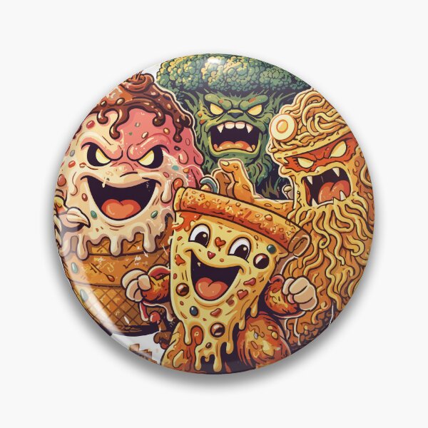 Artikelvorschau, Mega Kaiju-Mahlzeit Food-Zillas Squad Poster entworfen und verkauft von Matinez Pink.