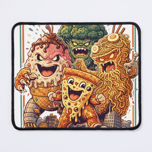 Item preview, Mega Kaiju-Meal Food-Zillas Squad Poster designed and sold by Matinez Pink.