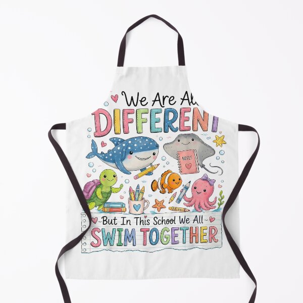 Item preview, We are All Different But in This School We All Swim Together T-Shirt designed and sold by gidget-gadget.