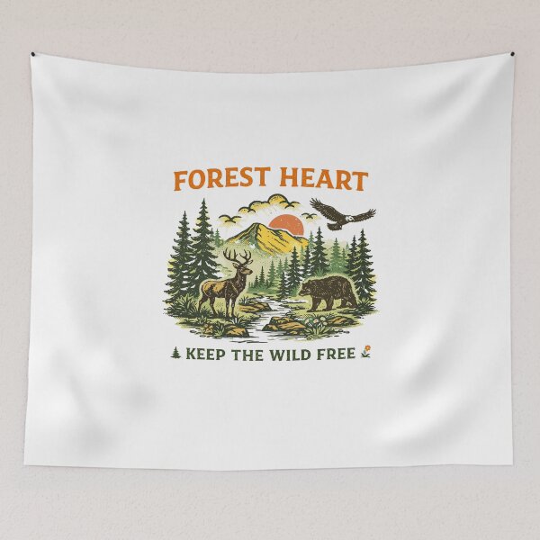 Item preview, Forest Heart Keep The Wild Free Poster designed and sold by Matinez Pink.