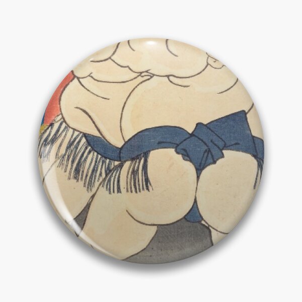 Item preview, Vintage Japanese Sumo Match Ukiyo-e Woodblock Print Art designed and sold by vekotpu.
