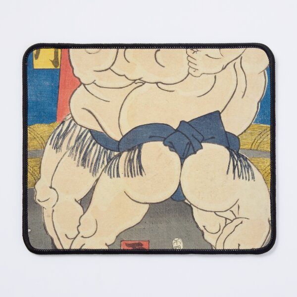 Item preview, Vintage Japanese Sumo Match Ukiyo-e Woodblock Print Art designed and sold by vekotpu.