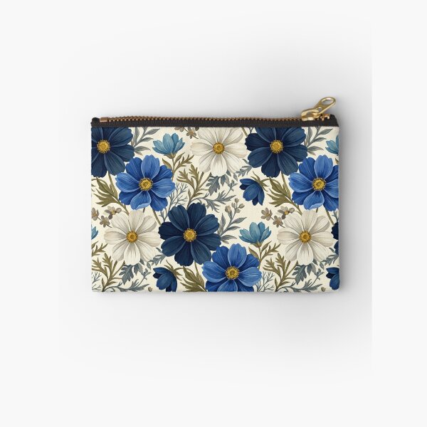 Item preview, Vintage Navy Blue Botanical Floral Pattern designed and sold by arteresting-art.