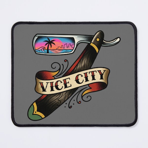 Item preview, Vice City Traditional Razor designed and sold by Fictional Ink Society.