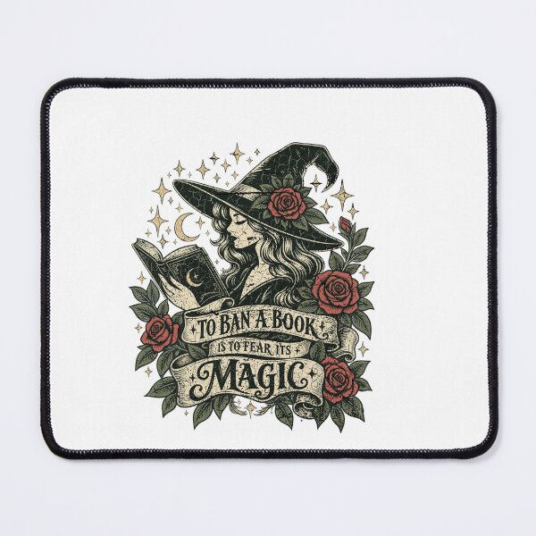 Item preview, To Ban A Book Is To Fear Its Magic Witch Vintage Floral Reading designed and sold by SEINENGAPPI18.