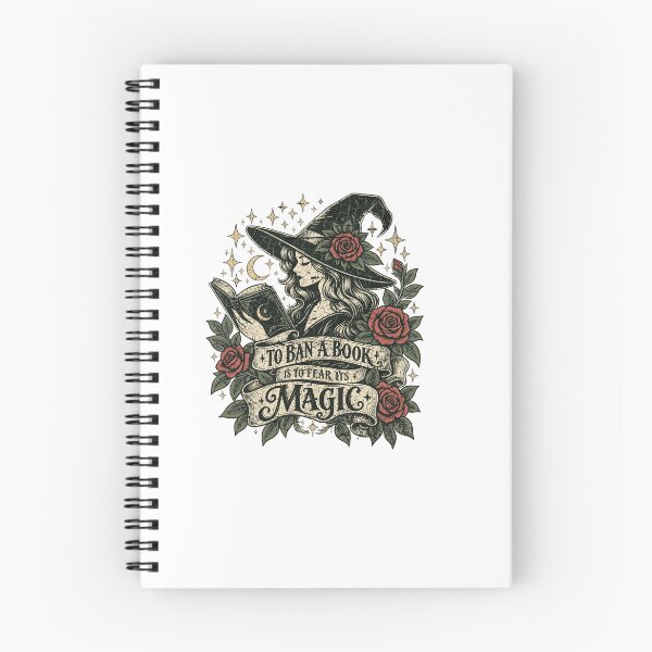 Item preview, To Ban A Book Is To Fear Its Magic Witch Vintage Floral Reading designed and sold by SEINENGAPPI18.