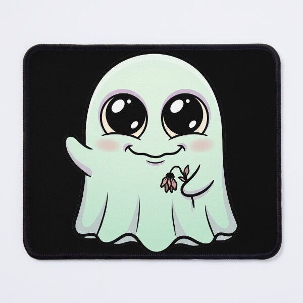 Item preview, Pastel Ugly Cute Ghost With Wilting Flower designed and sold by The Mellonaire.