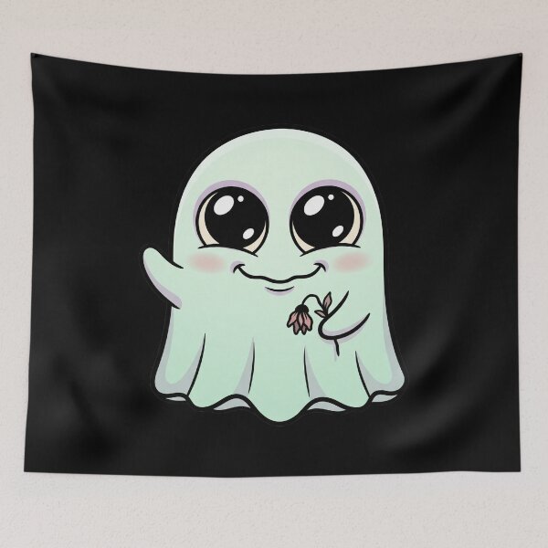 Item preview, Pastel Ugly Cute Ghost With Wilting Flower designed and sold by The Mellonaire.