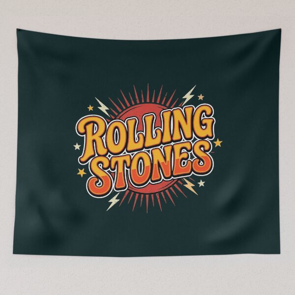Item preview, Rolling Stones Retro Starburst Typography designed and sold by BlueOceanT.