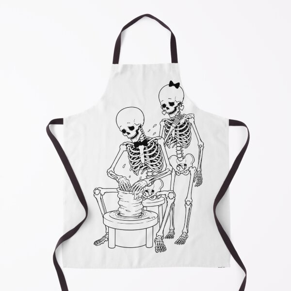 Item preview, Skeleton Couple Making Pottery Together designed and sold by Qenlo.