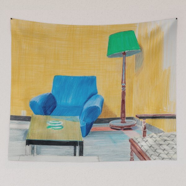 Item preview, David Hockney - Armchair Table and Lamp designed and sold by AllenReynolds.