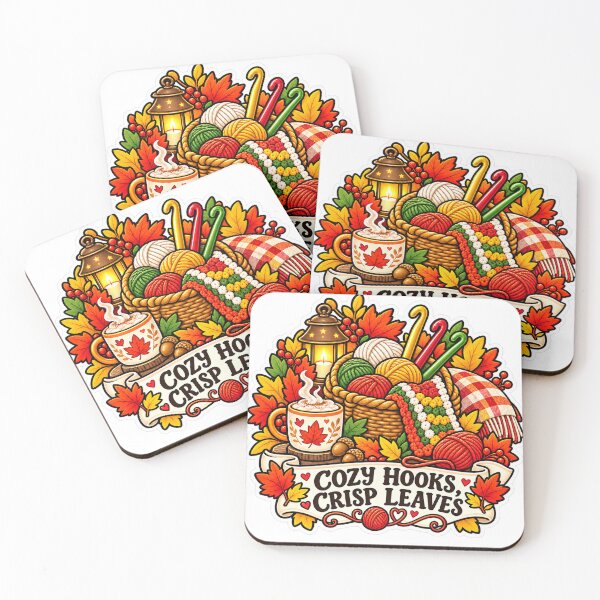 Item preview, Cozy Hooks Crisp Leaves Autumn Crochet designed and sold by supertae.