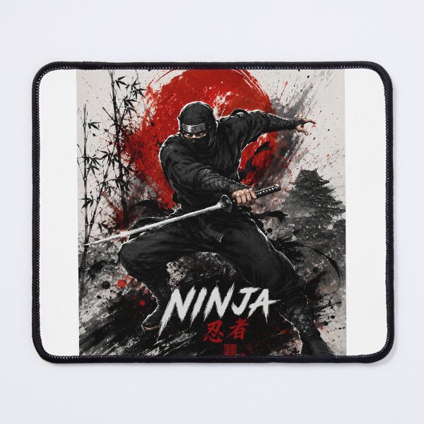 Item preview, Crimson Blade Ninja – Japanese Shinobi Katana Art designed and sold by Japan Design Villa725.
