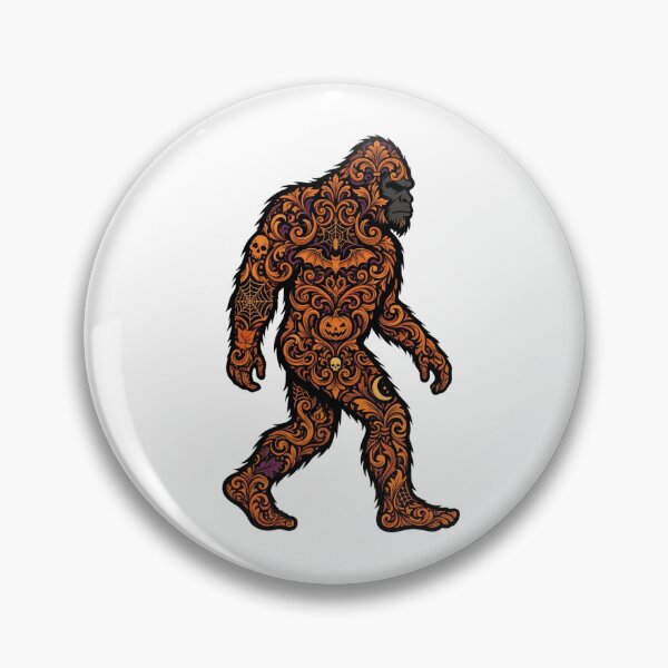 Item preview, Damask Halloween Bigfoot - Cute Aesthetic Sasquatch Kawaii Vibes designed and sold by Spank My Yeti.