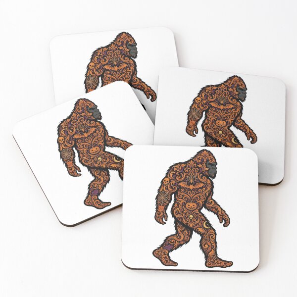 Item preview, Damask Halloween Bigfoot - Cute Aesthetic Sasquatch Kawaii Vibes designed and sold by Spank My Yeti.