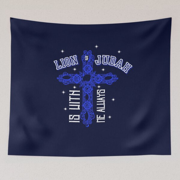 Item preview, Lord of Judah Is With Me - Jesus Inspirtional Quotes  - Retirement Gifts for Mom Navy Blue designed and sold by Doiemacreations.