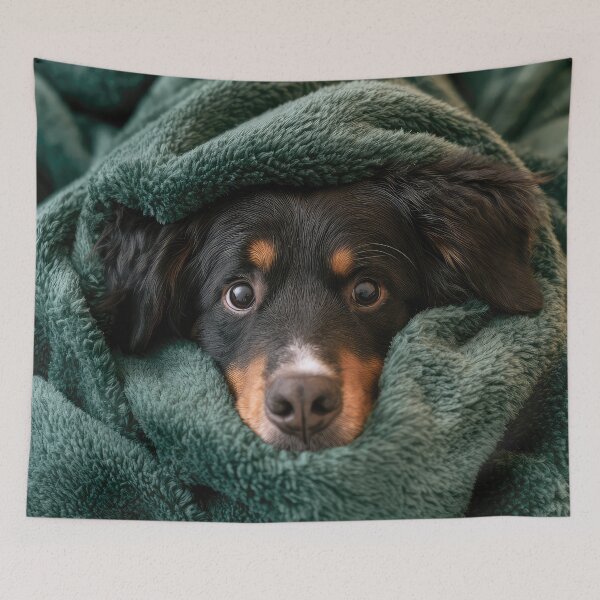 Item preview, Bernese Mountain Dog in Blanket 01 designed and sold by Elisabeth Lucas.