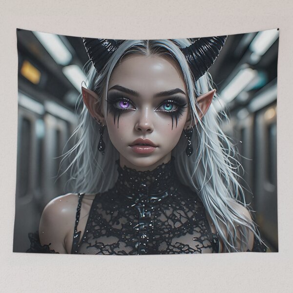 Item preview, Hot Goth Monster Girl Anime Woman Succubus Demon designed and sold by Your New Fixation.