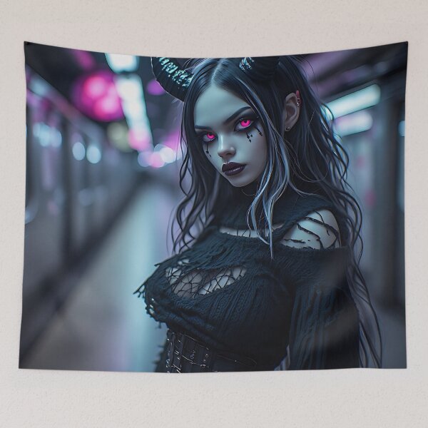 Item preview, Hot Goth Monster Girl Anime Woman Succubus Demon designed and sold by Your New Fixation.