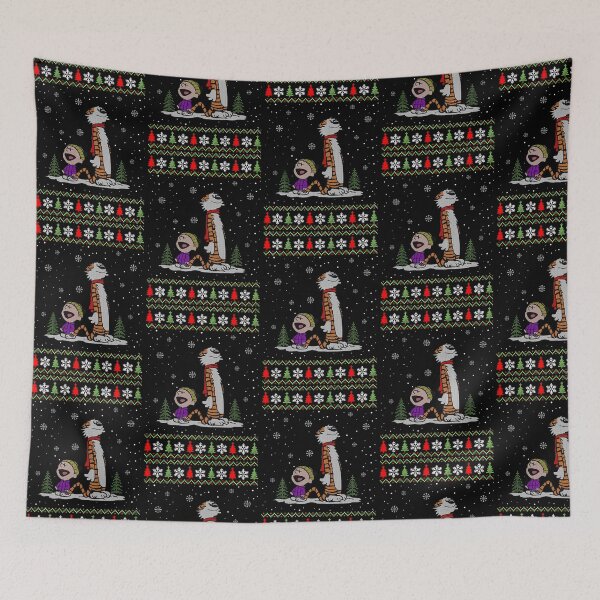 Item preview, Mery Christmas Calvin And Hobbes Mode Sweater designed and sold by scribblehappin.