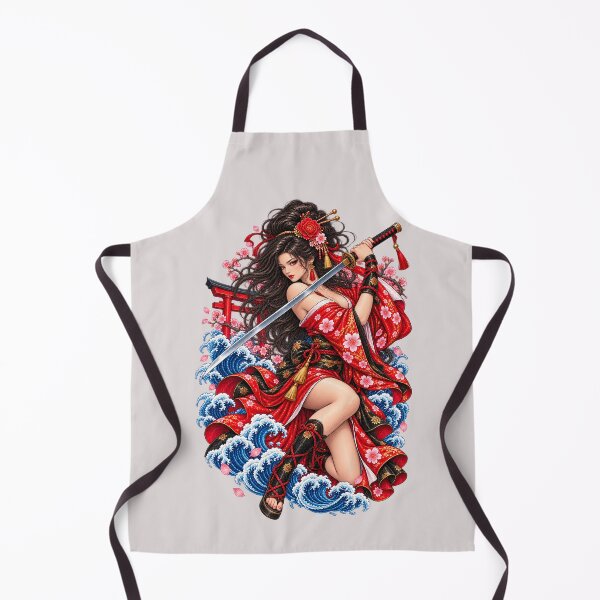 Item preview, Crimson Sakura Samurai – Japanese Warrior Woman designed and sold by Ghostwave Atelier.
