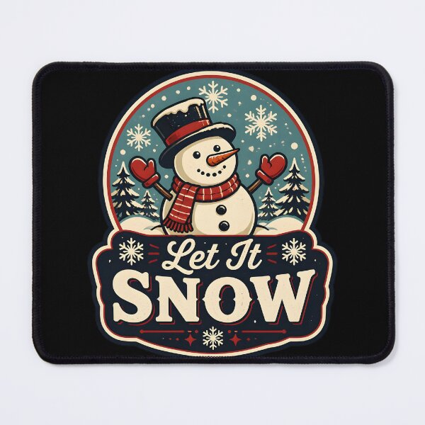 Item preview, Let It Snow Vintage Retro Badge Christmas Design designed and sold by RoyesButler.