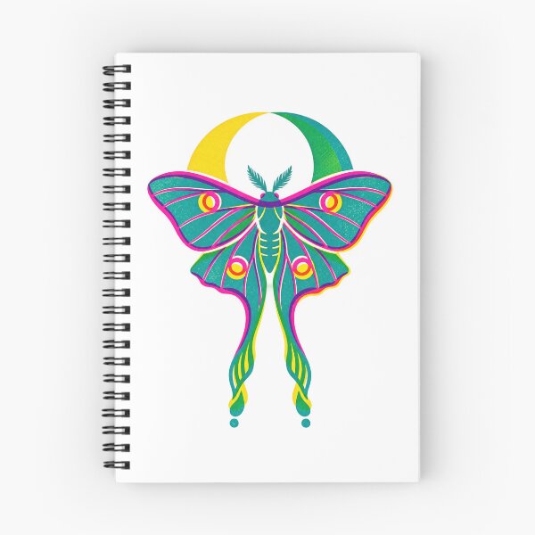 Item preview, Luna Moth Three Color Risograph Print designed and sold by The Mellonaire.