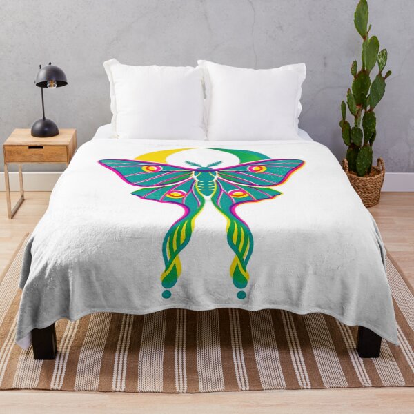 Item preview, Luna Moth Three Color Risograph Print designed and sold by The Mellonaire.