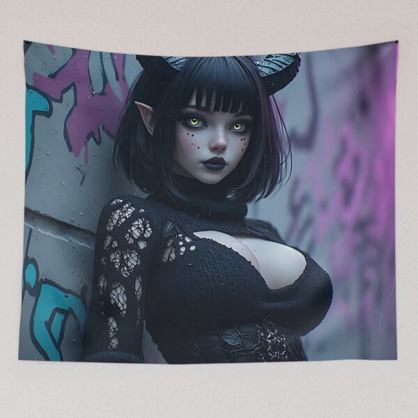 Item preview, Hot Goth Monster Girl Anime Woman Succubus Demon designed and sold by Your New Fixation.