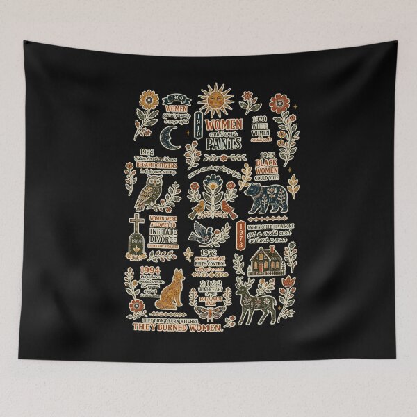 Item preview, Womens Rights History Timeline Vintage Folk Art Feminist designed and sold by SEINENGAPPI19.