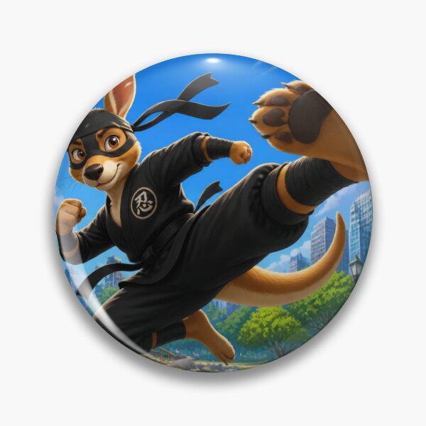 Item preview, Action Ninja Kangaroo Martial Arts designed and sold by LAURELYDESIGNS.