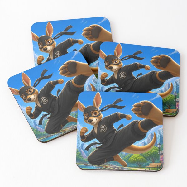 Item preview, Action Ninja Kangaroo Martial Arts designed and sold by LAURELYDESIGNS.