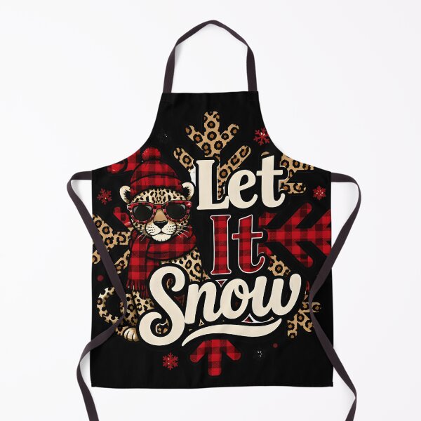 Item preview, Let It Snow Leopard and Red Plaid Christmas Design designed and sold by RoyesButler.