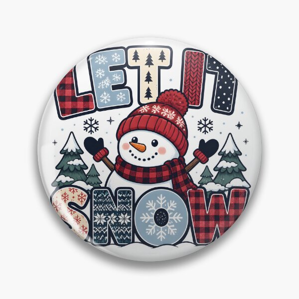 Item preview, Let It Snow Mixed Pattern Typography Christmas Design designed and sold by RoyesButler.