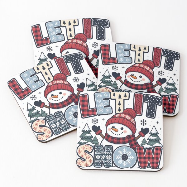 Item preview, Let It Snow Mixed Pattern Typography Christmas Design designed and sold by RoyesButler.
