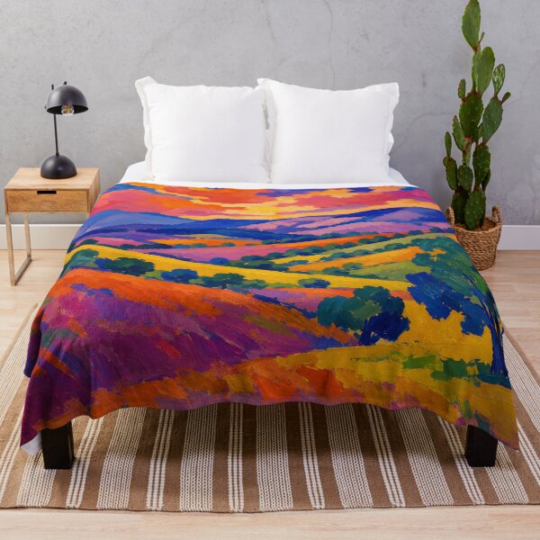 Item preview, Colorful Rolling Hills Sunset Expressionist Landscape designed and sold by GutyzDesignsES.