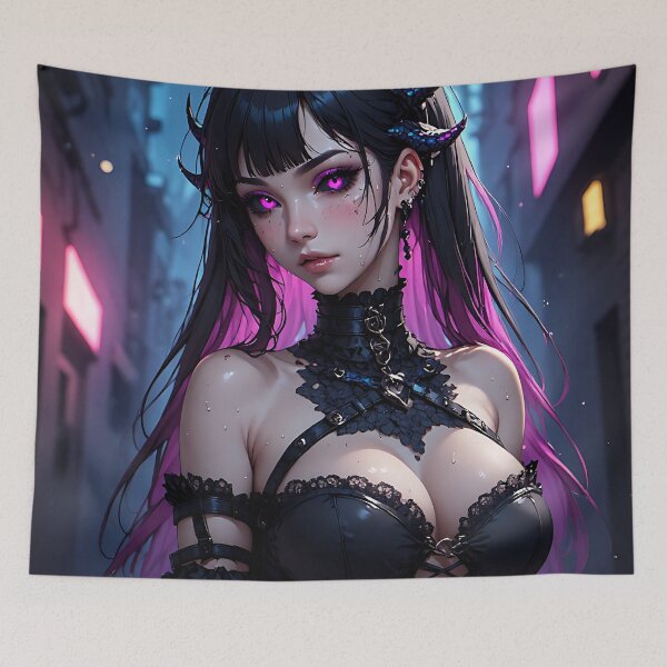Item preview, Hot Goth Monster Girl Anime Woman Succubus Demon designed and sold by Your New Fixation.