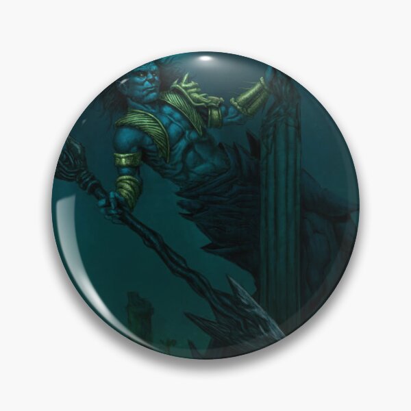 Item preview, Dark Sea Demon Warrior With Trident designed and sold by LeanFrostED.