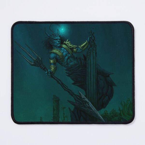 Item preview, Dark Sea Demon Warrior With Trident designed and sold by LeanFrostED.