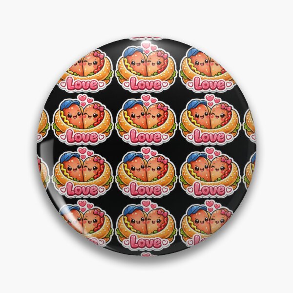 Item preview, Cute kawai love hot dog sticker  designed and sold by Tinytreatstudio.