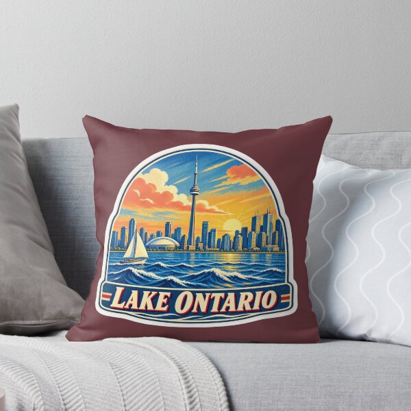 Item preview, Lake Ontario Vintage Canadian Waterfront Great Lakes Prints designed and sold by PinUpPizzazz.