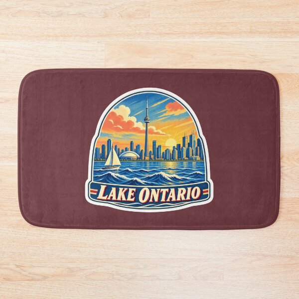 Item preview, Lake Ontario Vintage Canadian Waterfront Great Lakes Prints designed and sold by PinUpPizzazz.