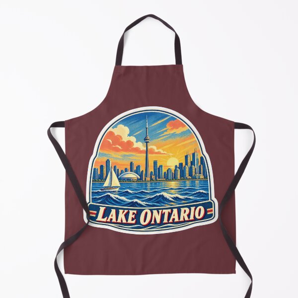 Item preview, Lake Ontario Vintage Canadian Waterfront Great Lakes Prints designed and sold by PinUpPizzazz.